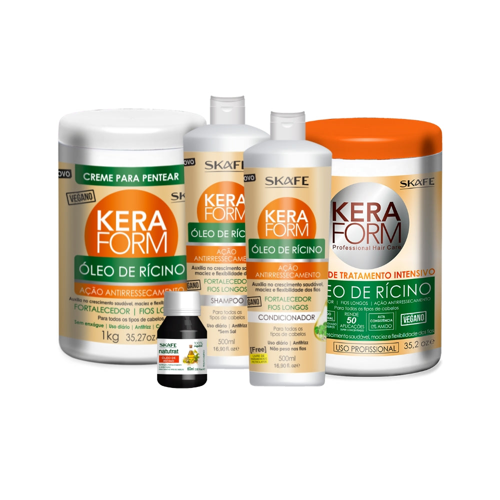 Kit Skafe Reparação Óleo de Rícino – Força & Crescimento