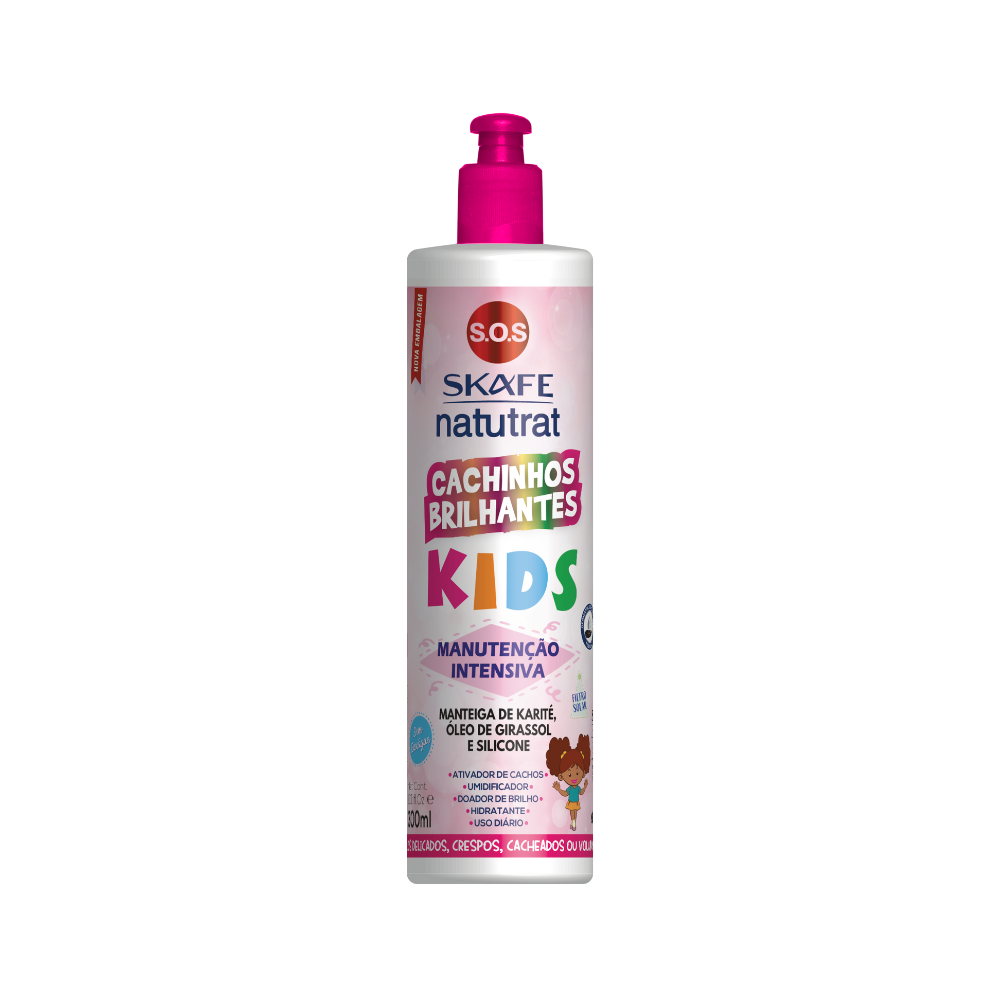 Manutenção Intensiva Skafe Natutrat S.O.S. Kids 300ml – Hidratação e Cuidado Diário para Cabelos Infantis