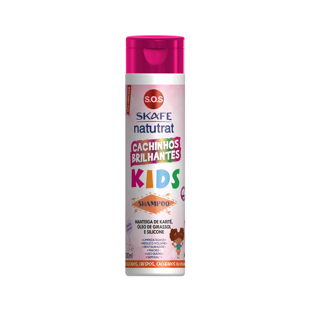 Shampoo Skafe Natutrat S.O.S. Kids 300ml – Limpeza Delicada e Hidratação para Cabelos Infantis