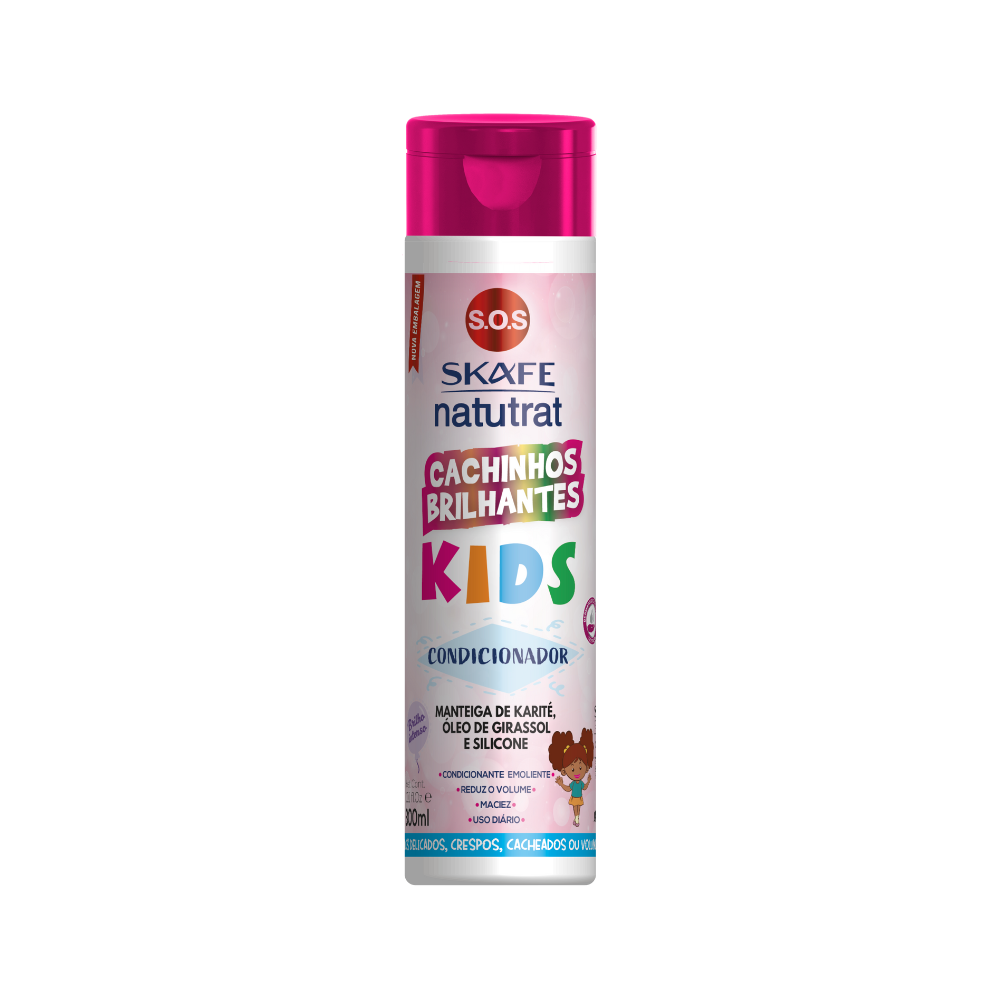 Condicionador Infantil Skafe Natutrat S.O.S. Kids 300ml – Hidratação e Cuidado Diário para Cabelos Delicados