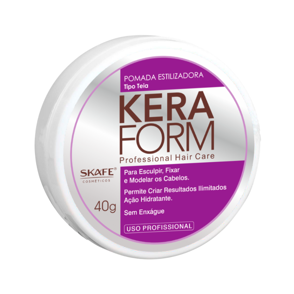 Pomada Estilizadora Skafe Keraform Tipo Teia Skafe 40g – Fixação, Brilho e Controle de Frizz