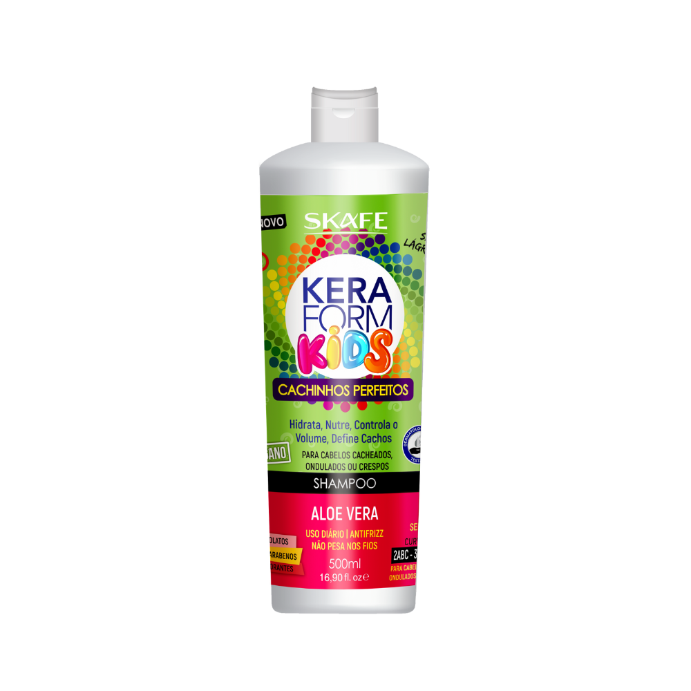 Shampoo Skafe Keraform Kids Cachinhos Perfeitos 500ml – Limpeza Suave e Definição para Cabelos Infantis Cacheados