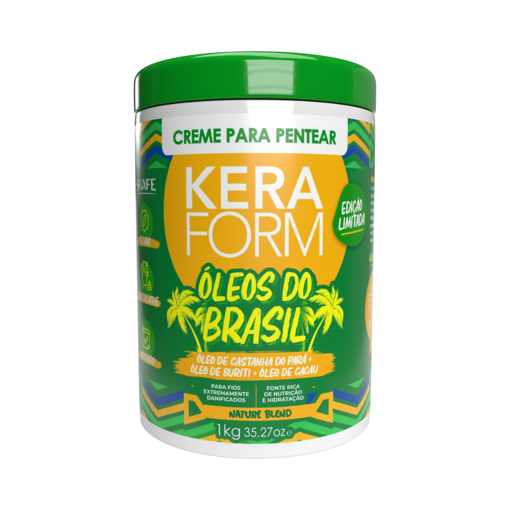 Creme para Pentear Skafe Keraform Óleos do Brasil 1kg – Hidratação Multinatural com Ativos da Flora Brasileira