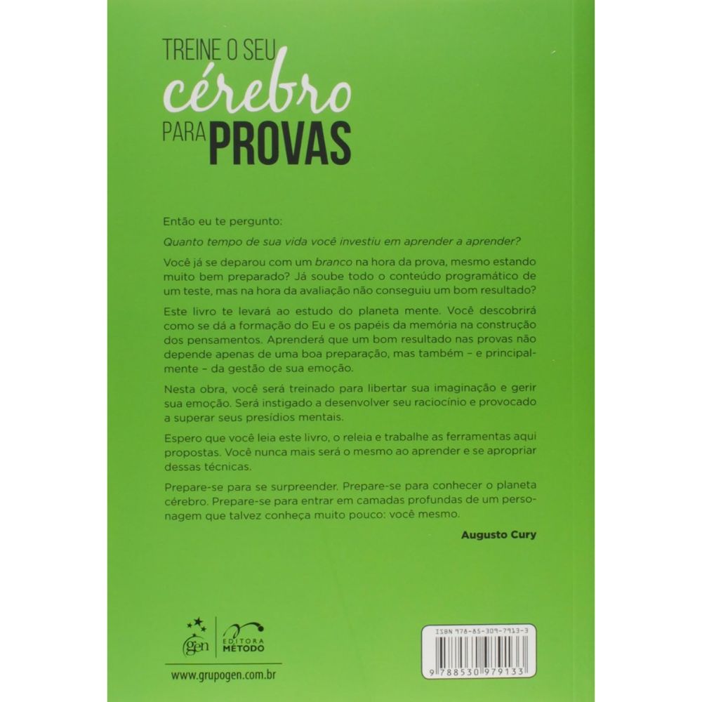 Treine o seu cérebro para provas 1/18 | Cury, Augusto