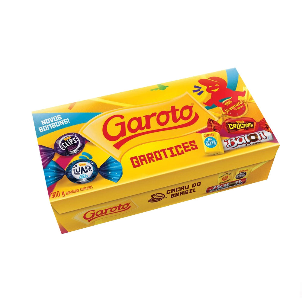 Caixa Bombom GAROTO Garotices - 16 bombons Cacau do Brasil - 250g