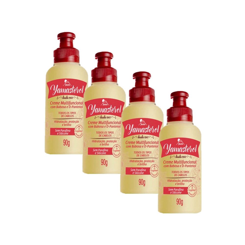 Creme Capilar Multifuncional Yamasterol Babosa e D-Pantenol - Pack 4x 90g