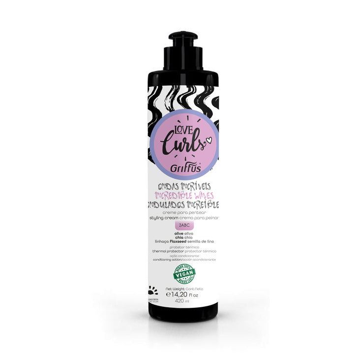 CREME PARA PENTEAR (2ABC) ONDULADOS LOVE CURLS 240 ML - griffuscosmeticos