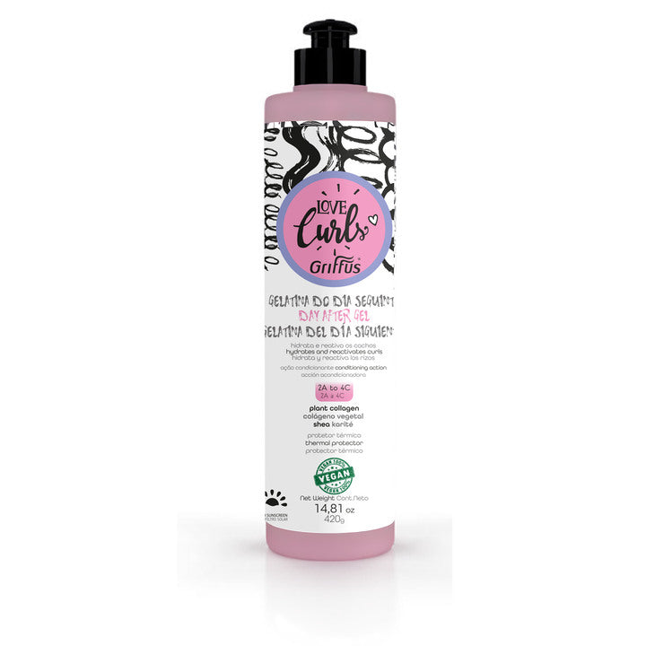 GELATINA REATIVADORA DIA SEGUINTE (2A-4C) LOVE CURLS 420 G - griffuscosmeticos