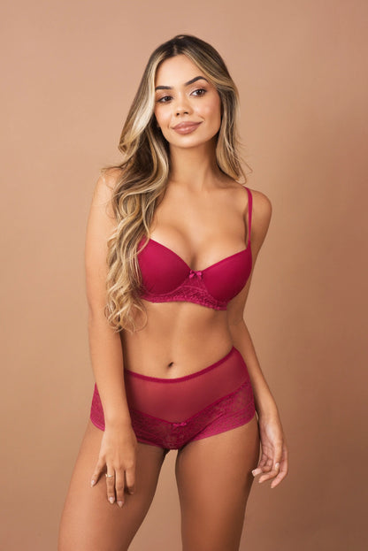 Conjunto de calcinha/Cuecas e soutien/Sutiã com bojo/push-up Rafa Lingerie Jopy