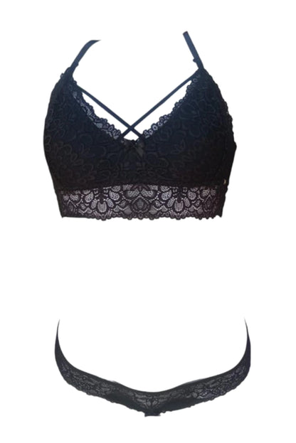 Conjunto calcinha/Cuecas e soutien/Sutiã sem bojo/push-up Gabi Lingerie Jopy