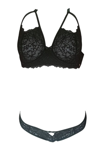 Conjunto calcinha/Cuecas e soutien/Sutiã sem bojo/push-up Gabi Lingerie Estilo Bralette Jopy