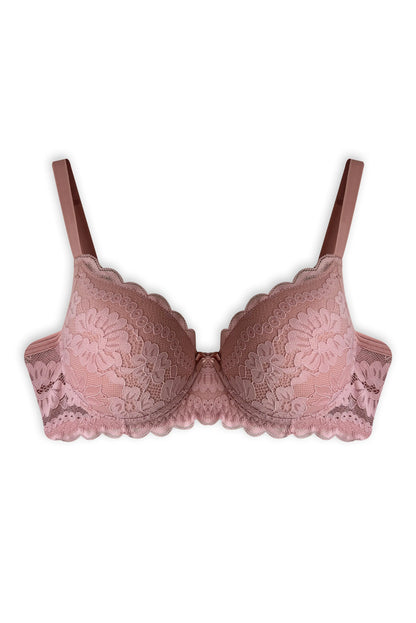 Soutien/sutiã com bojo/push-up de renda Bruna - Lingerie Jopy