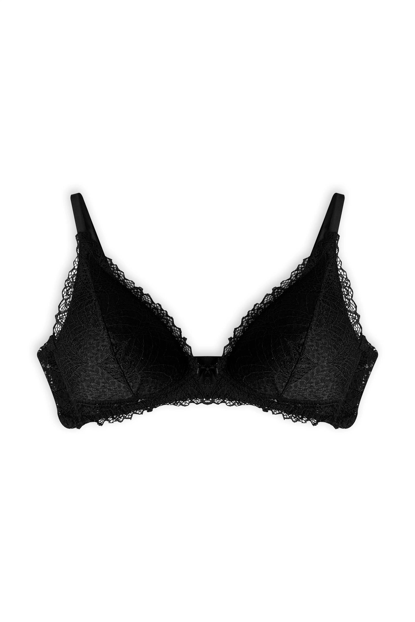 Soutien/Sutiã com bojo/push-up triângulo em Renda  Betina Lingerie Jopy