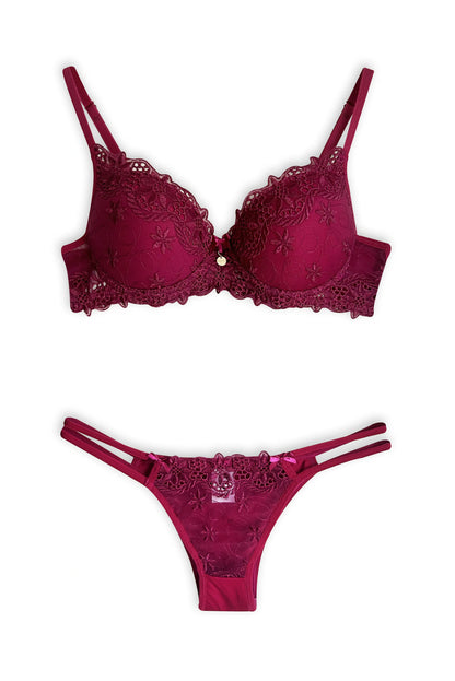 Conjunto de calcinha/Cuecas e soutien/Sutiã com bojo/push-up Monara Lingerie Jopy