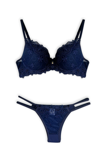 Conjunto de calcinha/Cuecas e soutien/Sutiã com bojo/push-up Monara Lingerie Jopy