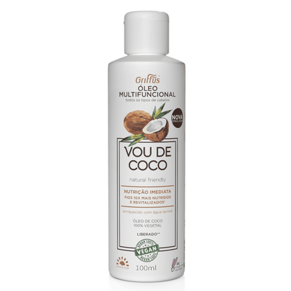 OLEO DE COCO MULTIFUNCIONAL (1A-4C) VOU DE COCO 100ML - griffuscosmeticos