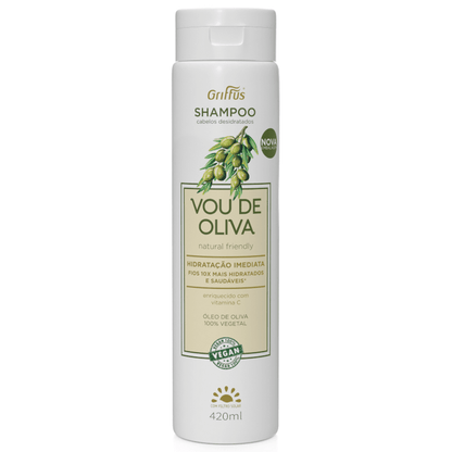 SHAMPOO HIDRATAÇÃO IMEDIATA (1A-4C) VOU DE OLIVA 420ML - griffuscosmeticos