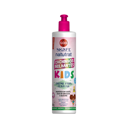 Creme para Pentear Skafe Natutrat S.O.S. Kids 300g – Hidratação Suave e Desembaraço para Cabelos Infantis