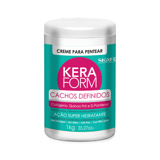 Creme para Pentear Skafe Keraform Cachos Definidos 1kg – Hidratação e Definição Intensa para Cabelos Cacheados