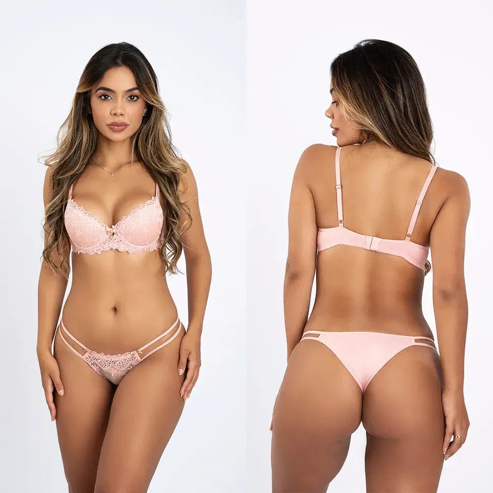 Conjunto de calcinha/Cuecas e soutien/Sutiã com bojo/push-up Monara Lingerie Jopy