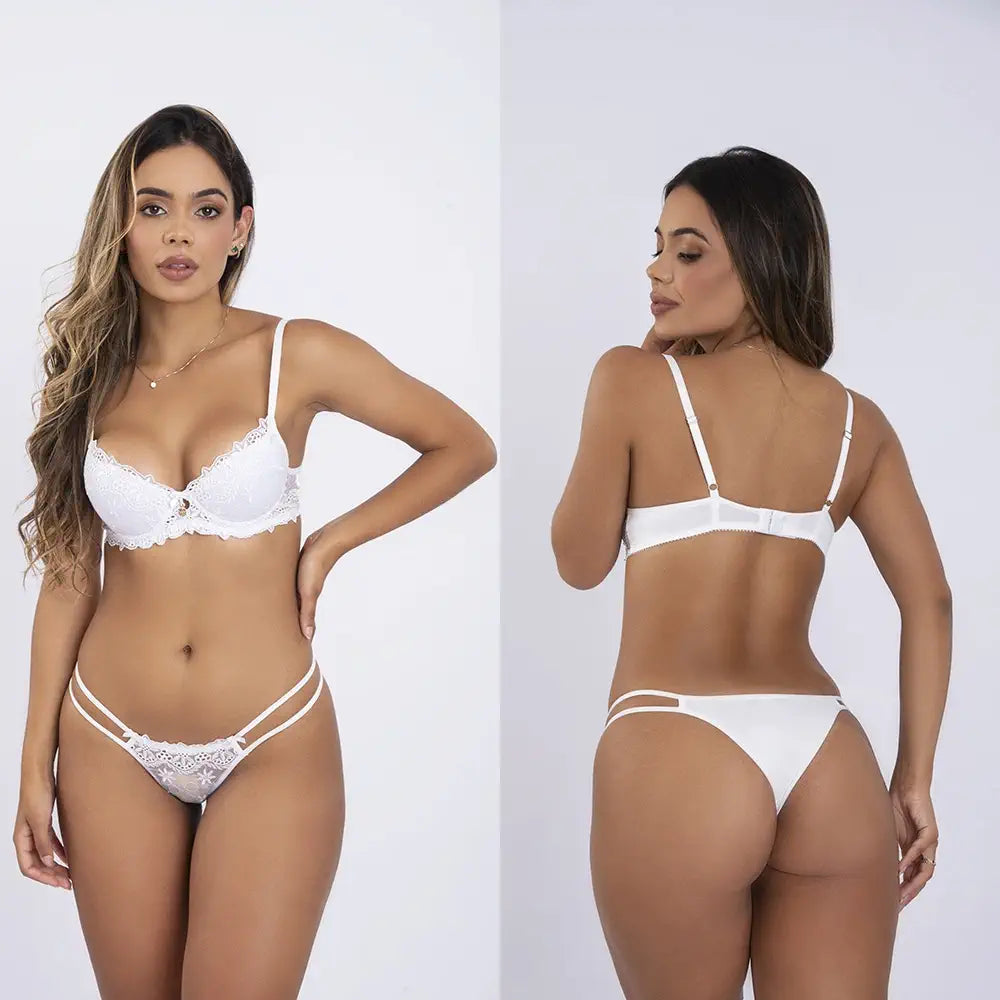 Conjunto de calcinha/Cuecas e soutien/Sutiã com bojo/push-up Monara Lingerie Jopy