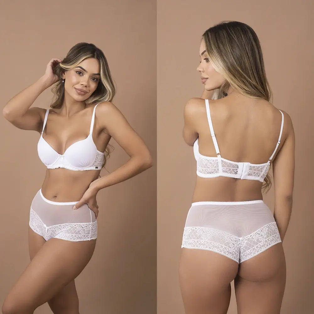 Conjunto de calcinha/Cuecas e soutien/Sutiã com bojo/push-up Rafa Lingerie Jopy