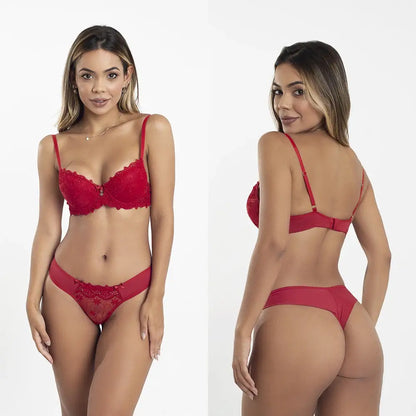 Conjunto de calcinha/Cuecas e soutien/Sutiã com bojo/push-up Sexy Lingerie Jopy