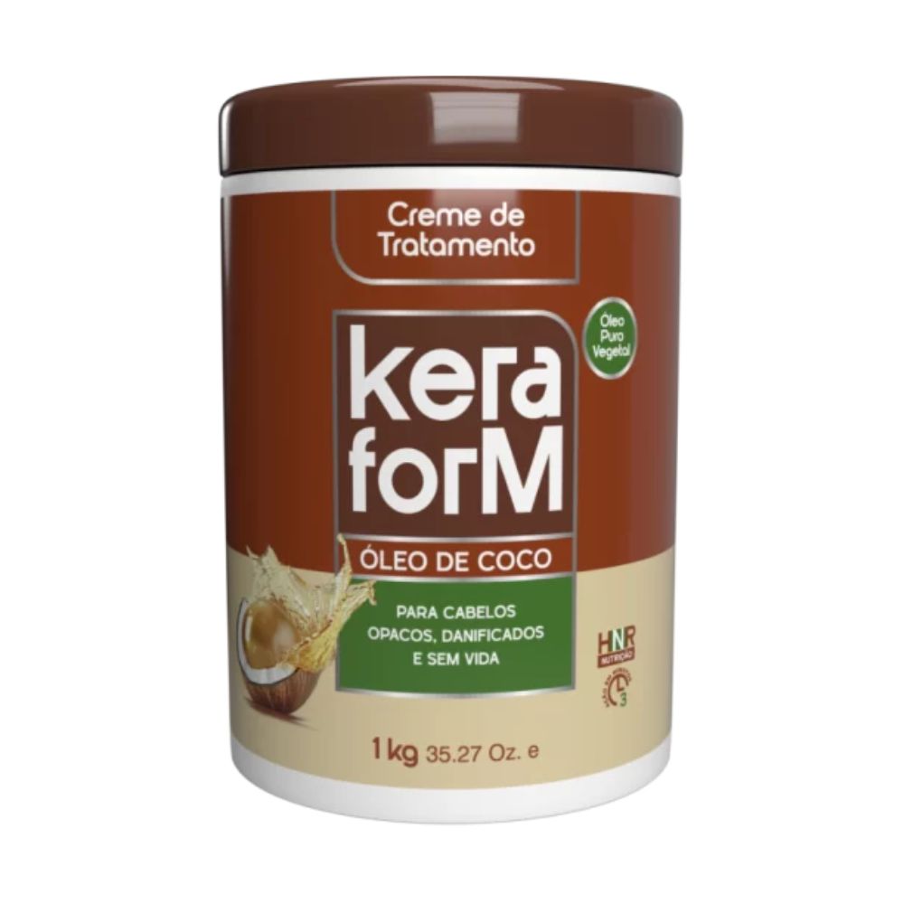 Creme de Tratamento Intensivo Skafe Keraform Óleo de Coco 1kg – Hidratação Profunda e Brilho Natural