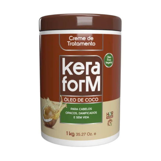 Creme de Tratamento Intensivo Skafe Keraform Óleo de Coco 1kg – Hidratação Profunda e Brilho Natural