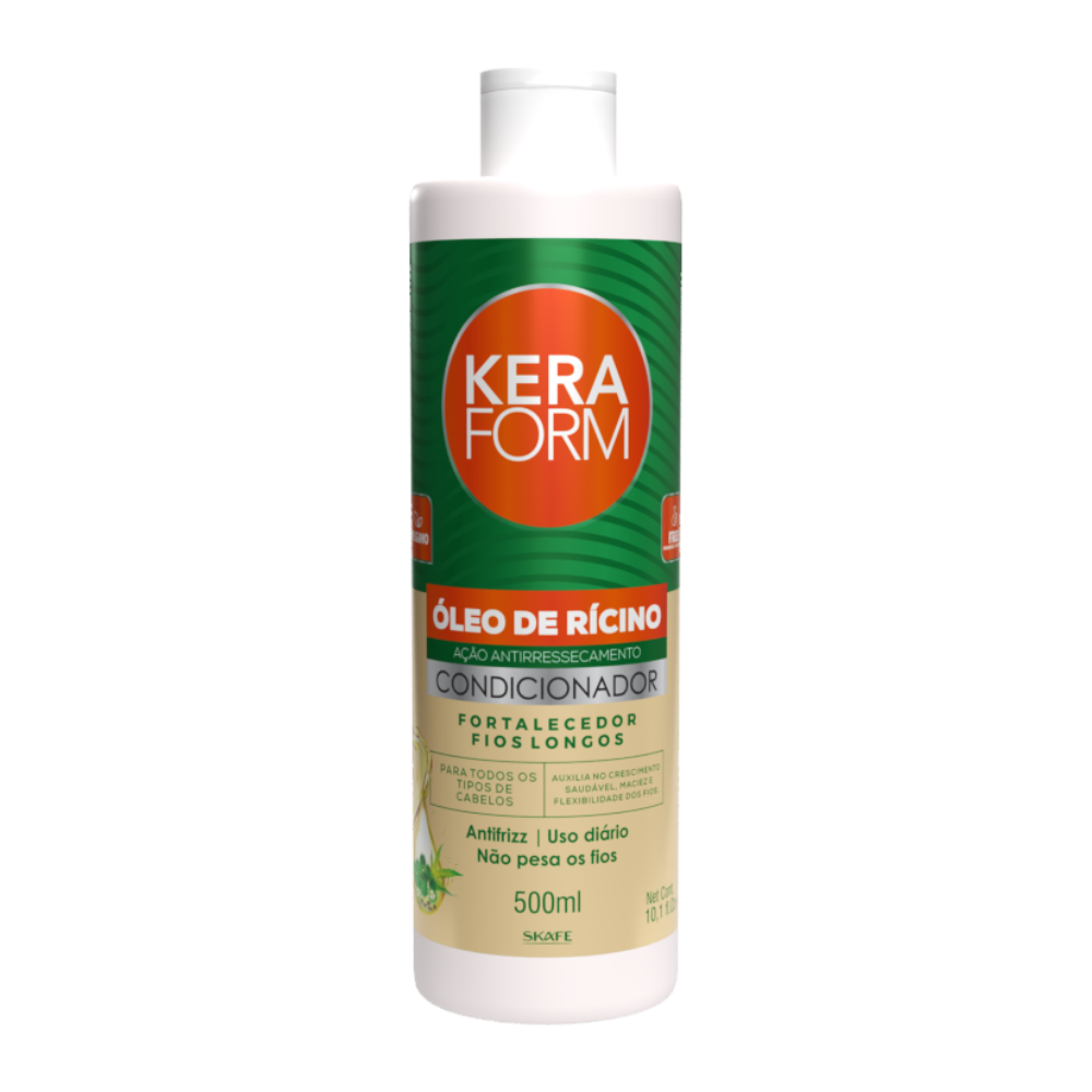 Condicionador Skafe Keraform Óleo de Rícino 500ml – Força, Hidratação e Crescimento Saudável
