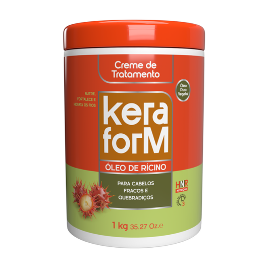 Creme de Tratamento Intensivo Skafe Keraform Óleo de Rícino 1kg – Fortalecimento Capilar e Crescimento Saudável