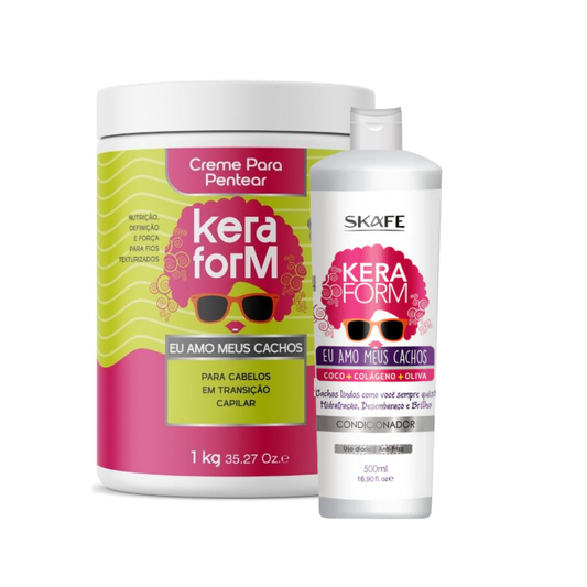 Kit Skafe Keraform Eu Amo Meus Cachos
