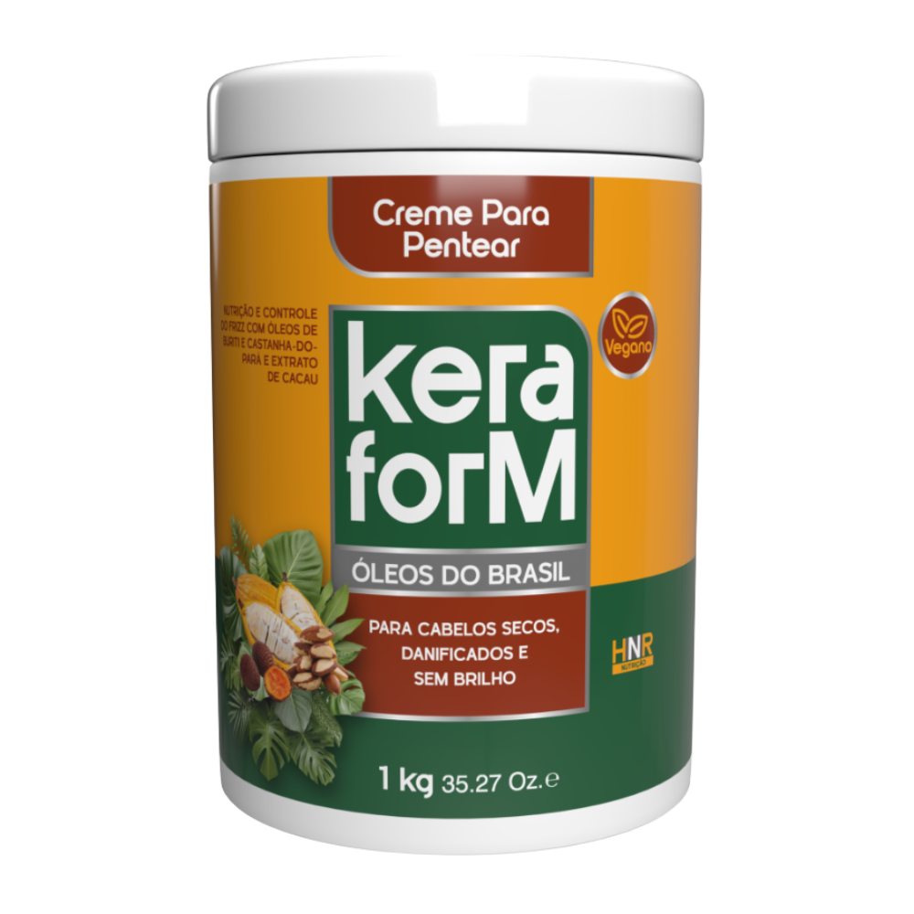 Creme para Pentear Skafe Keraform Óleos do Brasil 1kg – Hidratação Multinatural com Ativos da Flora Brasileira
