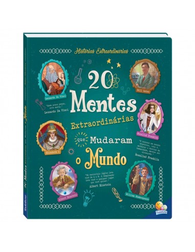 Livro, Histórias extraordinárias - 20 mentes extraordinárias que mudaram o mundo - de Moon Slr.