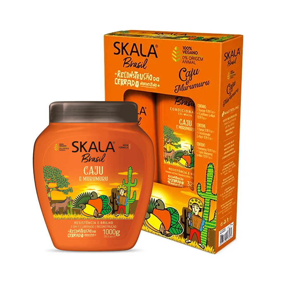 Pack Skala Caju and Murumuru Shampoo 325ml + Conditioner 325ml + Mask 1kg