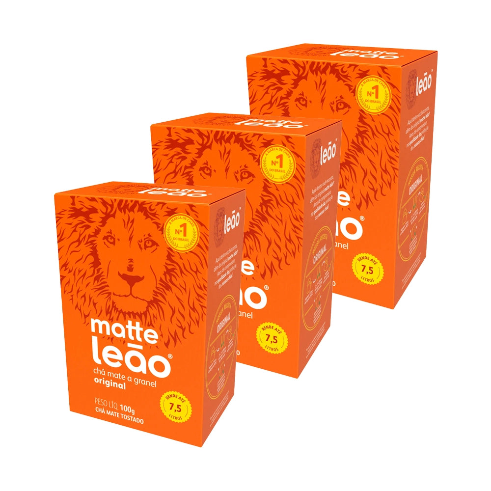 Chá Matte Leão - Pack 3x 100g