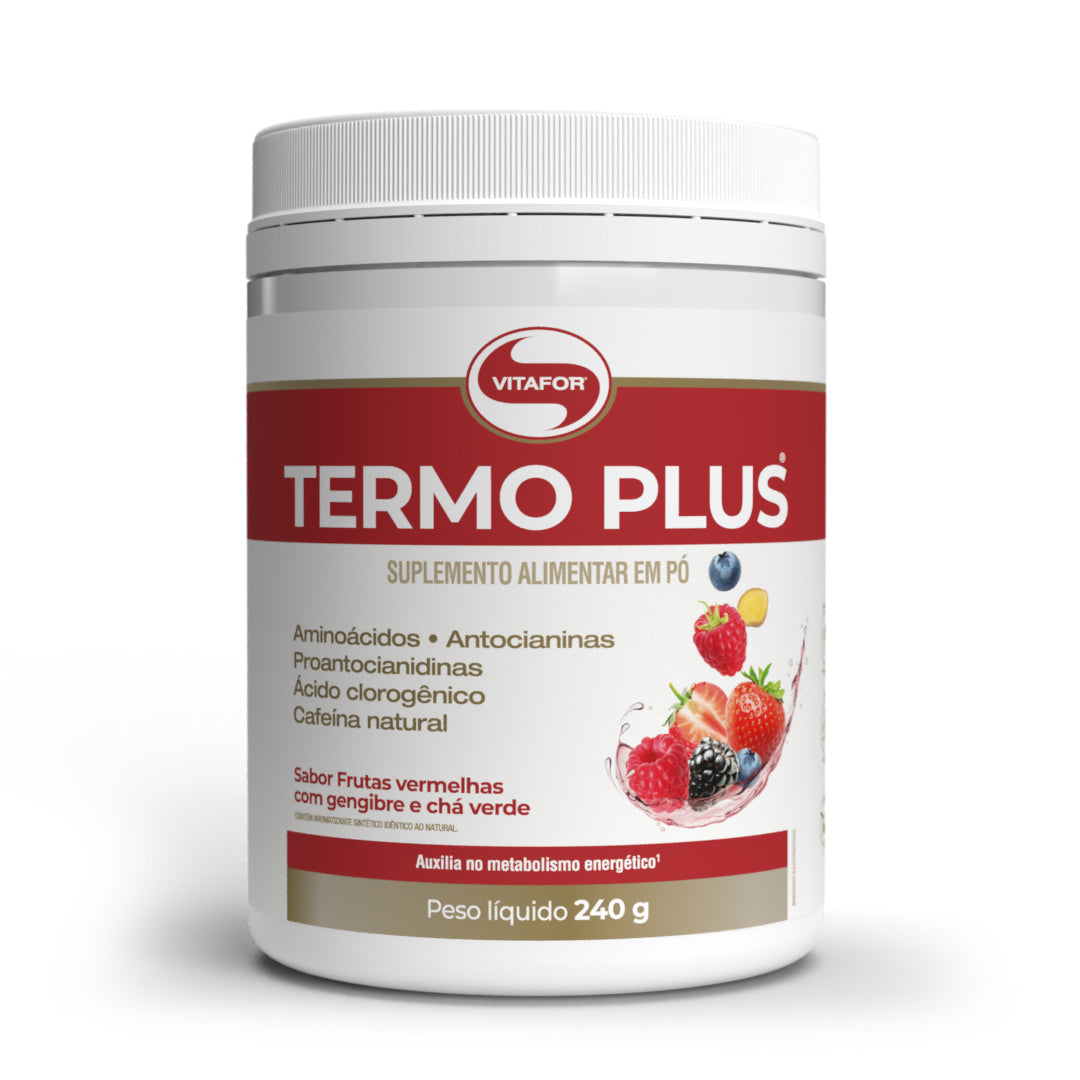 Termo plus Frutas vermelhas com gengibre e chá verde (Pré-treino) - 240g