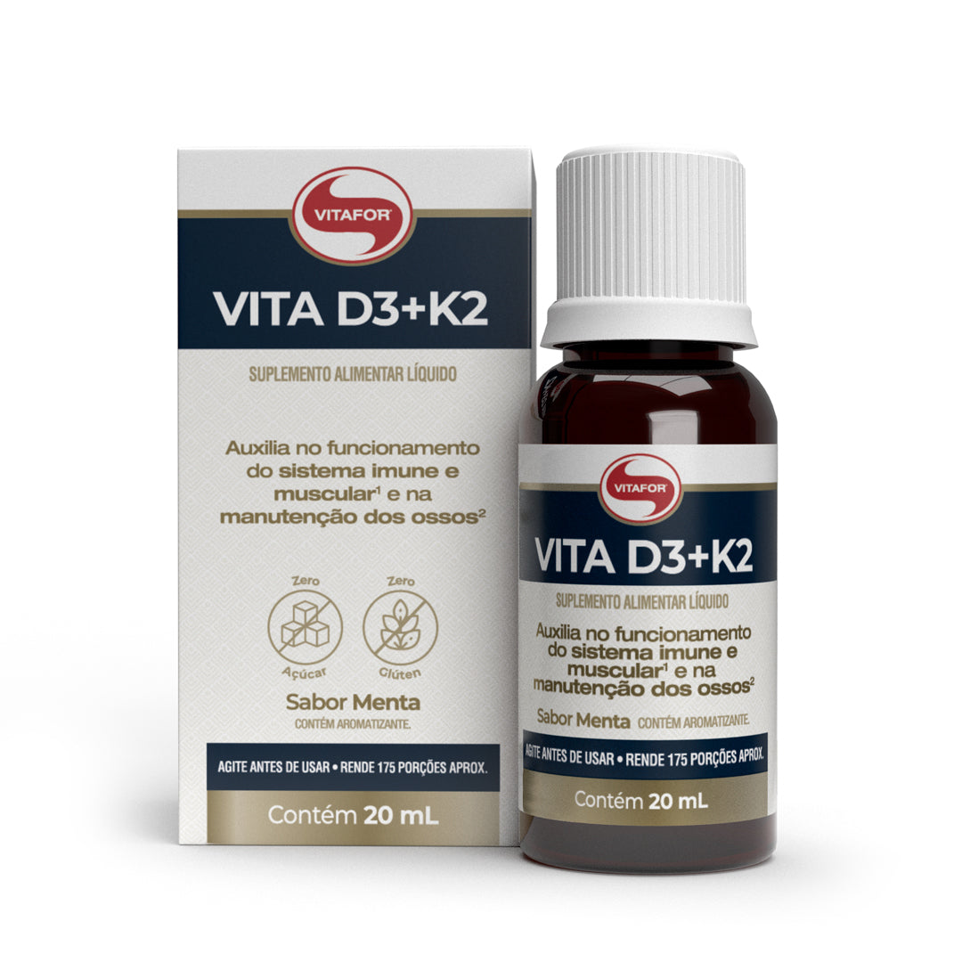 Vita D3 + K2 - 20ml Sabor Menta