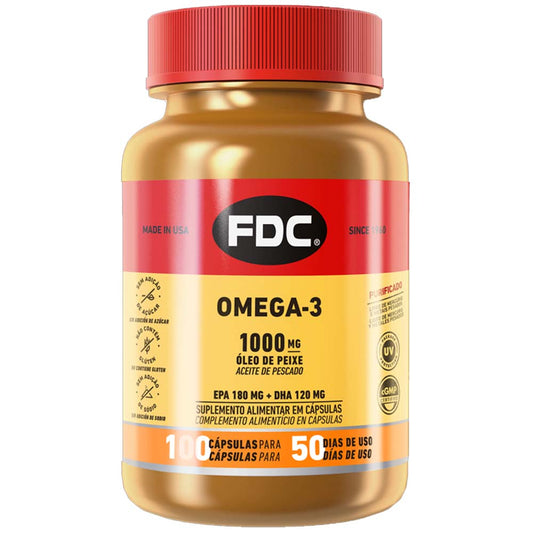 FDC Omega-3 EPA e DHA 1000 mg 100 cáps.