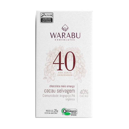 Chocolate 40% Organic Wild Cocoa Angapijo Community – PA 25g