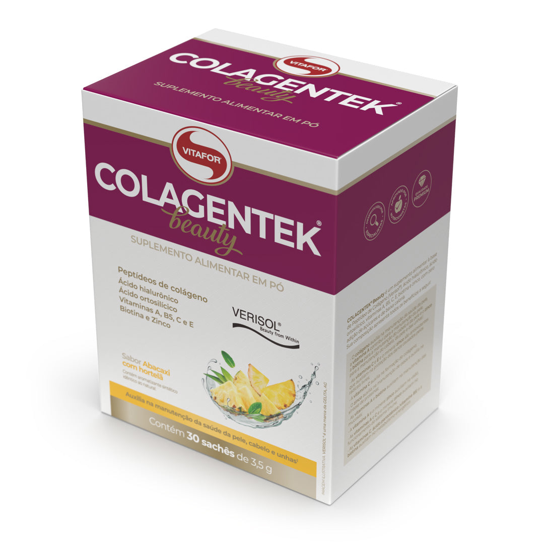 Colagentek beauty - 30 saquetas 3,5g Ananás com hortelã