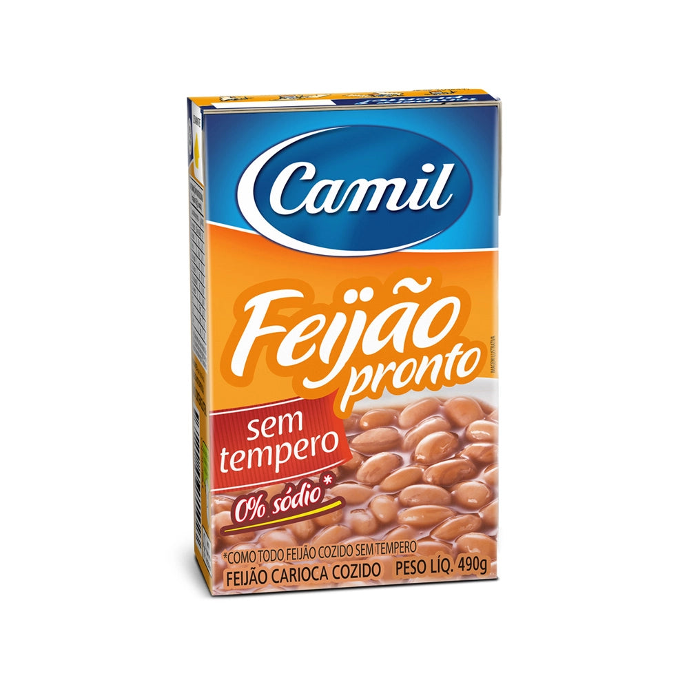 Feijão Camil Carioca Cozido s/ Têmpero 490gr