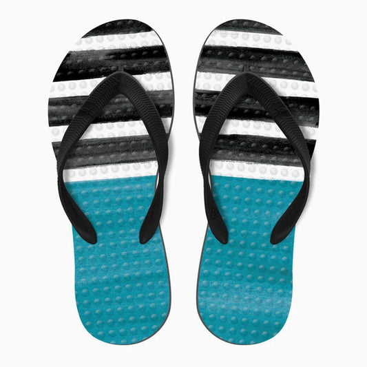 Men's [Green Flip Flops] Beach Slippers Grey/Nazaré