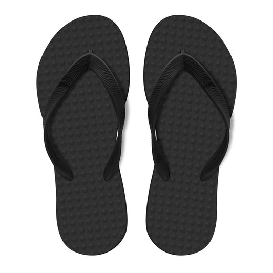 [Green Flip Flops] Men's Beach Flip Flops Black/Black