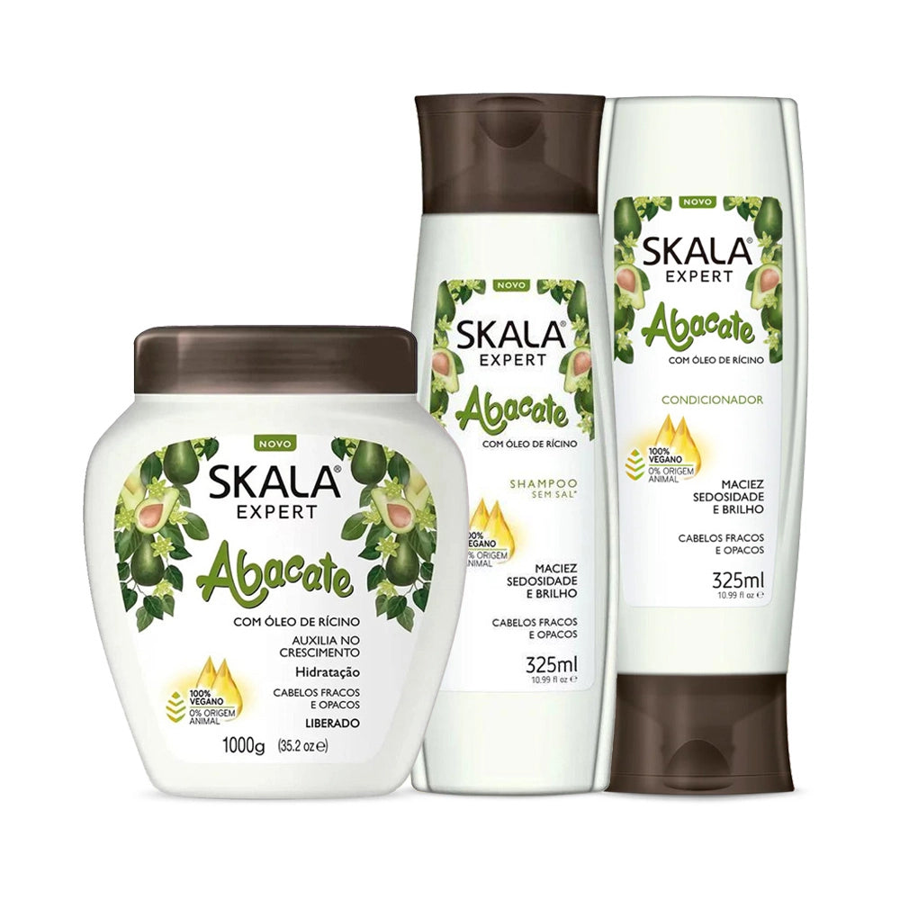 Pack Skala Avocado Shampoo 325ml + Mask 1kg + Conditioner 325ml