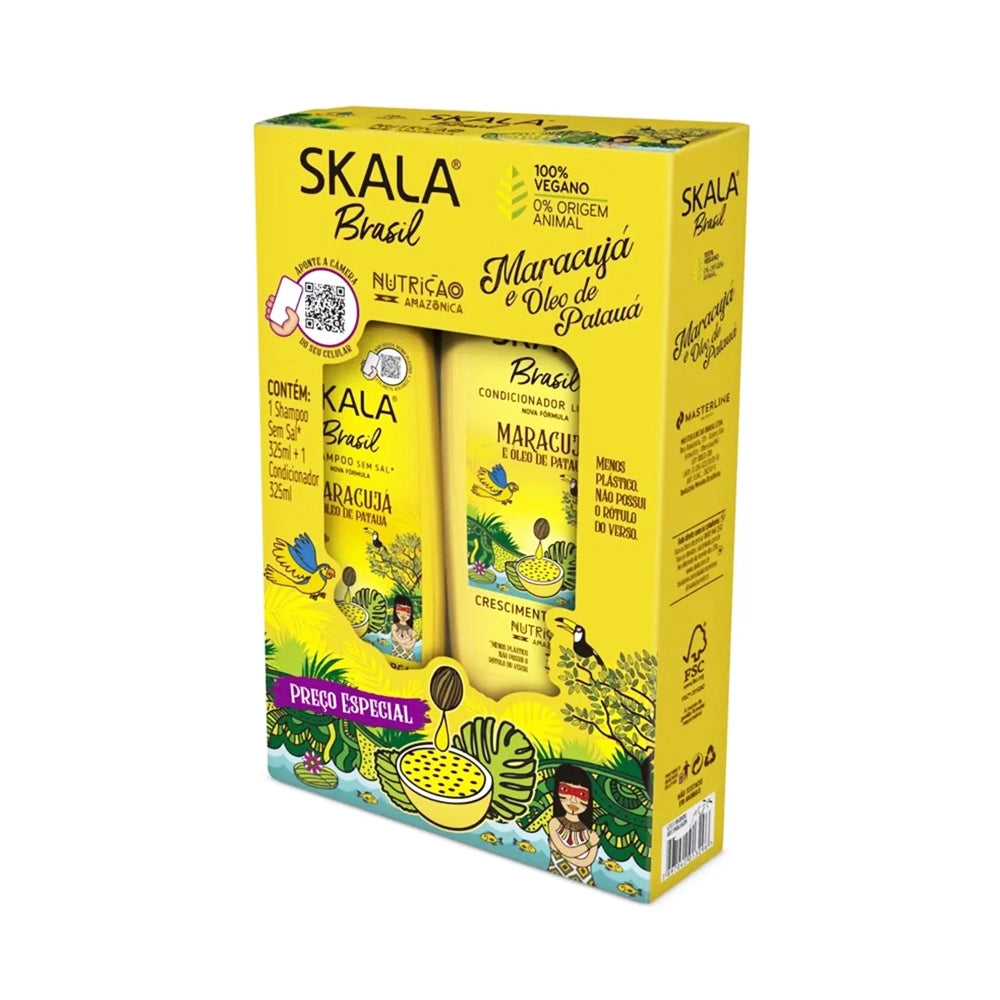 Kit Champú + Acondicionador Maracuyá y Aceite Patauá Skala Brasil - 650ml