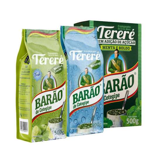 Pack Herba Tereré Natural + Mint and Fresh Lemon + Mint and Bilberry - 3x 500gr