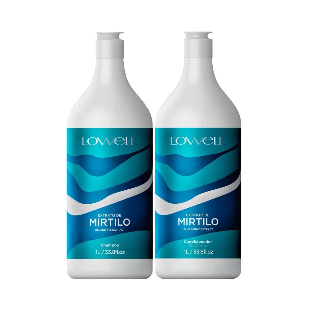 Shampoo e Condicionador Hidratação Mirtilo Lowell - Pack 2x 1000ml