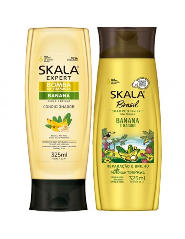 Pack Skala Banana and Bacuri Shampoo 325ml + Conditioner 325ml