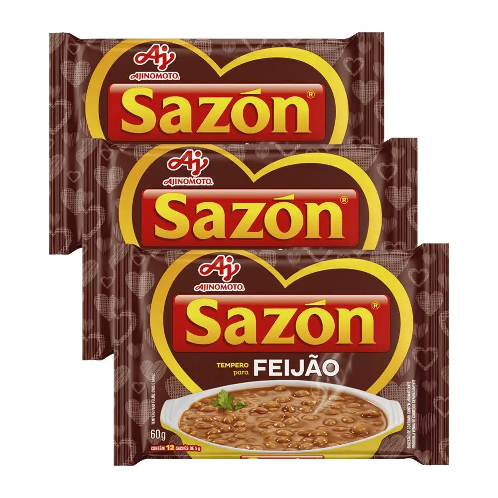 Tempêro SAZON Feijão - Pack 3x 60 gr